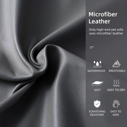 BINGOPAW Elevated Dog Bed Sofa Microfiber Leather Lounge Chair