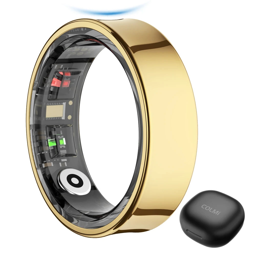 2024 COLMI R09 Smart Ring Men Women with Charging Case, Health and Sleep Monitor, Skin Temperature Monitor, 60 days battery life