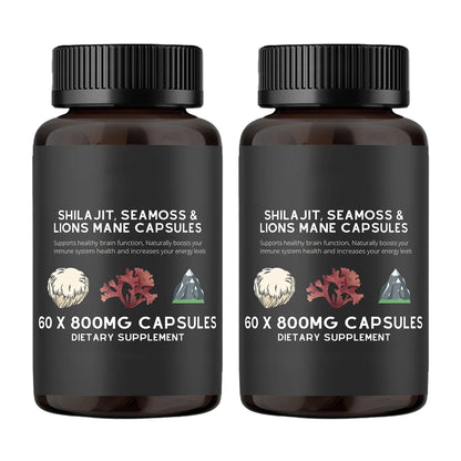 Quitmood Health Shilajit Fusion Capsules With Sea Moss Lions Mane