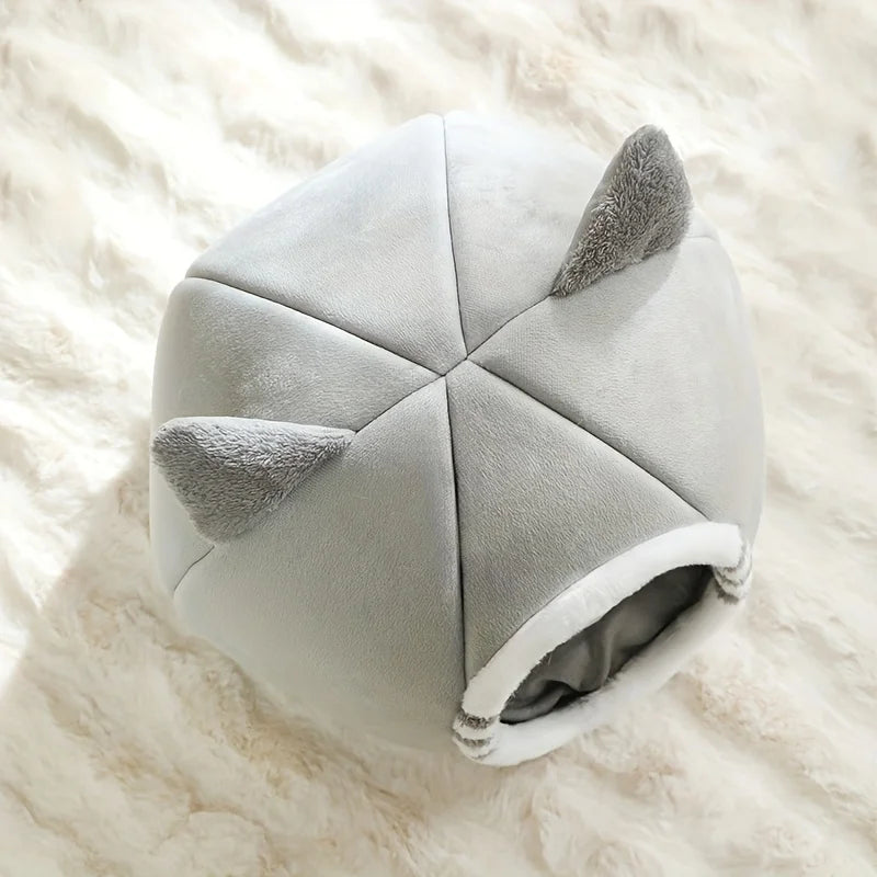 Luxurious Premium Cat Cave Bed With Plush Mat For Cats