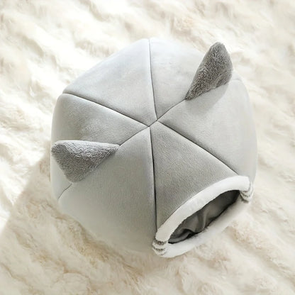 Luxurious Premium Cat Cave Bed With Plush Mat For Cats