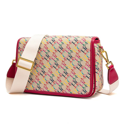CHCH Women's Retro Letter Printed Flap Shoulder Bag