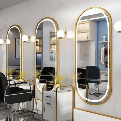 LUVODI Luxurious Oval LED Illuminated BathroomMirror AluminumFrame Defogging Demister Pad