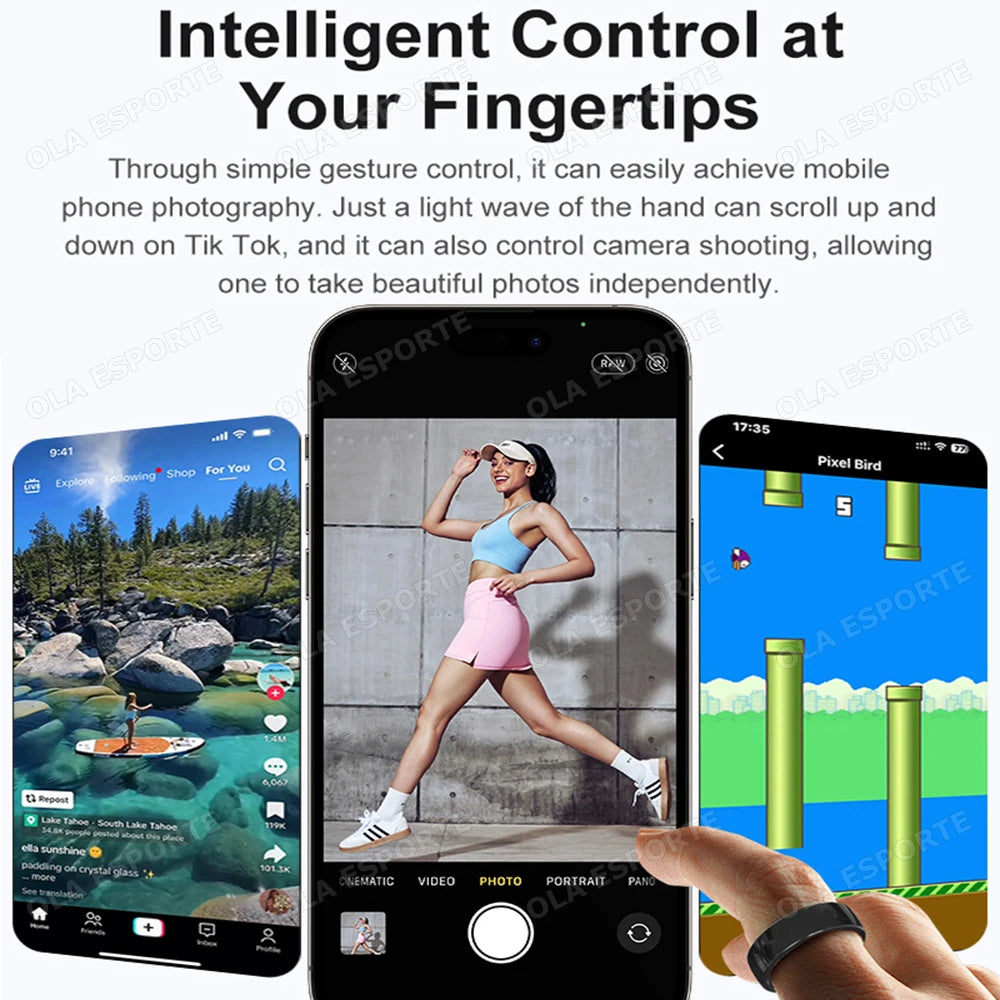 Ola Esporte Smart Couple Ring Heart Rate Sleep Monitor