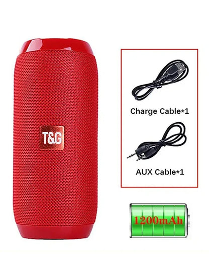 TG117 Portable Bluetooth Speaker Outdoor Wireless Woofer Free Call /FM/TF Card/USB Flash Drive Connect Mobile Phone/Tablet/TV