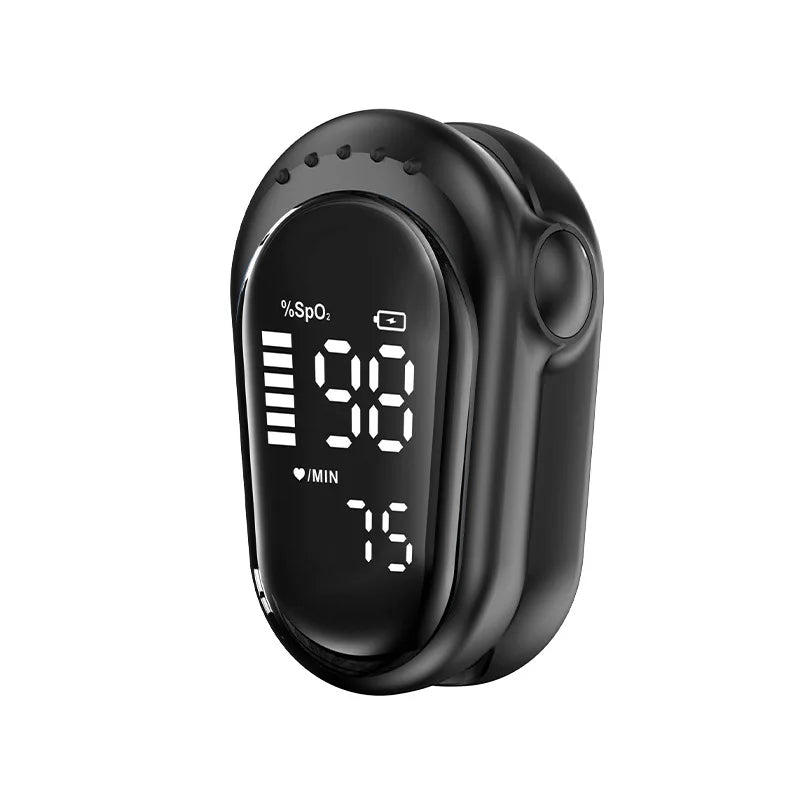 Rechargeable Oximeter Fingertip Pulse Oximeter Blood Oxygen Saturation Monitor Digital LED Display Child High Definition Large Screen One Click Measurement Automatic Shutdown