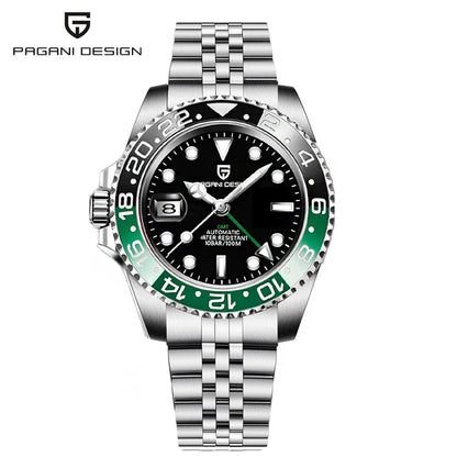 PAGANI DESIGN PD1662 Ceramic Bezel Sapphire Glass Automatic GMT Watch