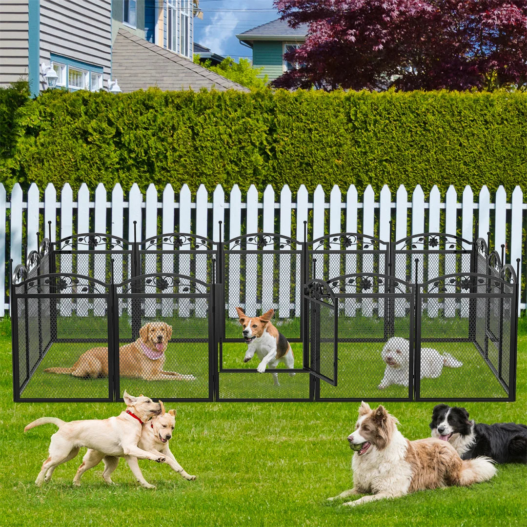 BINGOPAW 8 Panel Heavy Duty Dog Playpen Outdoor Indoor Waterproof Pad Training