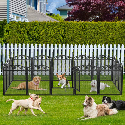 BINGOPAW 8 Panel Heavy Duty Dog Playpen Outdoor Indoor Waterproof Pad Training