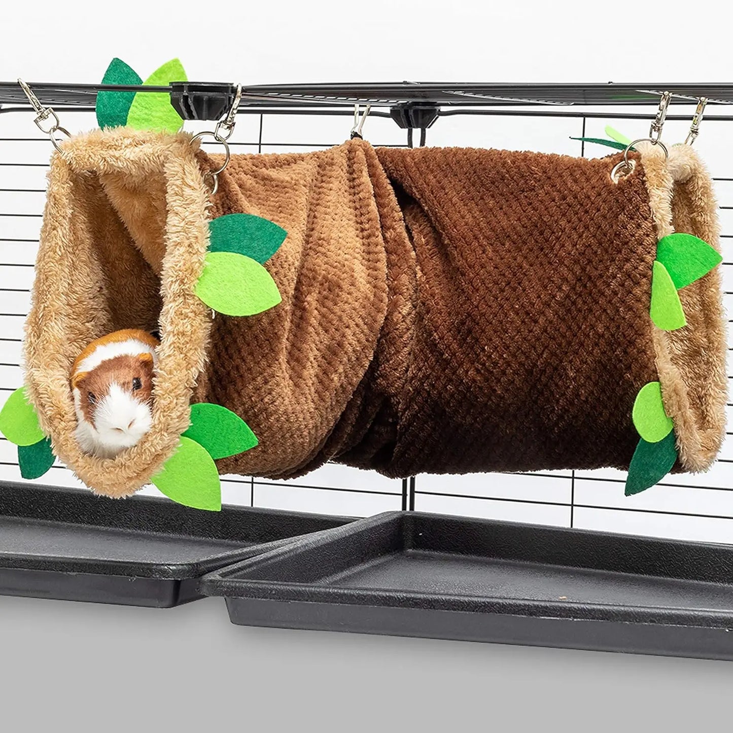 Soft Fleece Tunnel Hammock for Hamster Ferret Chinchilla Hedgehog Squirrel Small Animals - Cage Accessories for Playing Sleeping
