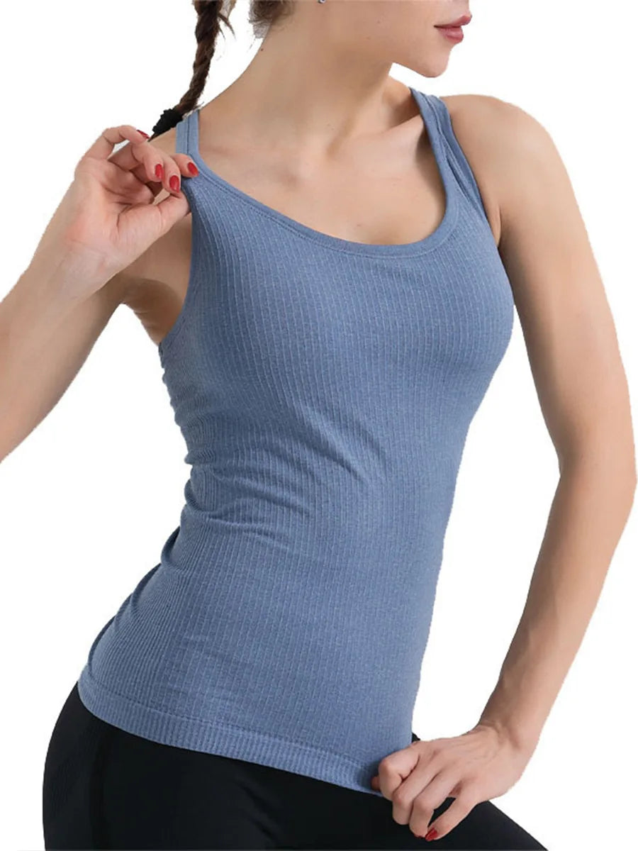 Women Yoga Tank Top Quick Dry Fitness Shirt For Running