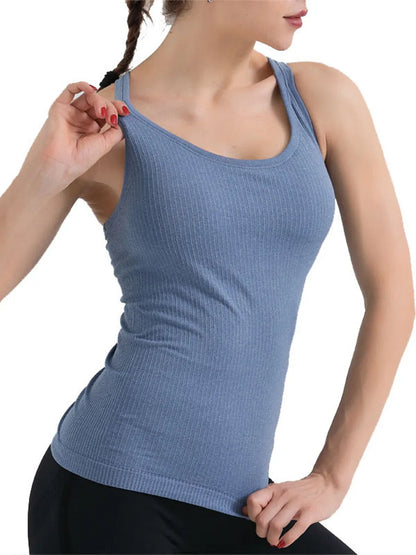 Women Yoga Tank Top Quick Dry Fitness Shirt For Running