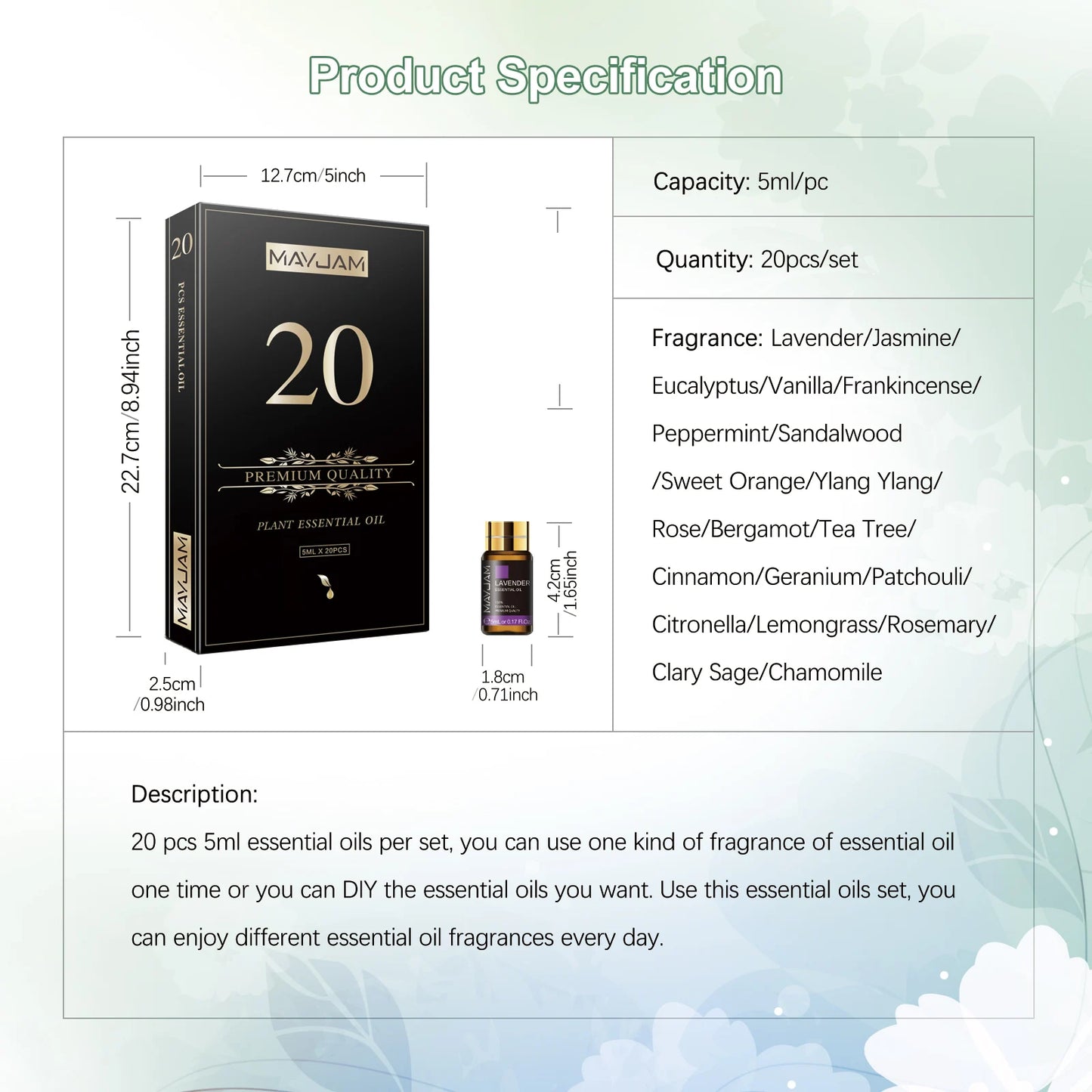 Mayjam Pure Essential Oil Collection Featuring Diverse Soothing Blends