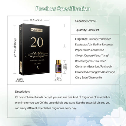 Mayjam Pure Essential Oil Collection Featuring Diverse Soothing Blends
