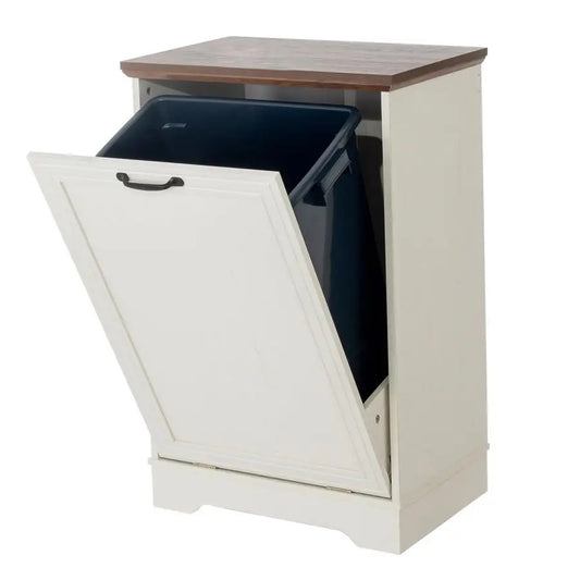 Tilt Out Trash Cabinet Hidden Trash Can Storage for Kitchen