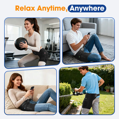 USB Charging Heated Hip Support Brace with 660nm Far Infrared 3 Adjustable Heating Levels Wrap for Hip Thigh Buttock