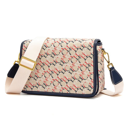 CHCH Women's Retro Letter Printed Flap Shoulder Bag