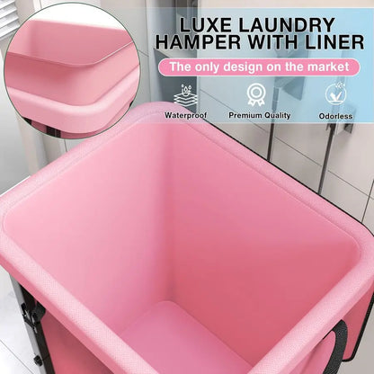 Gal150L High Grade Laundry Basket With Wheels And Removable Bag