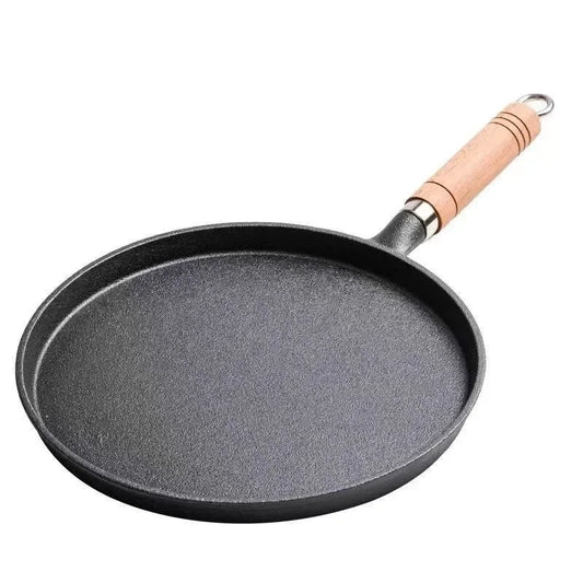 Cast Iron Frying Pan Uncoated Nonstick Egg Pancake Crepe Maker