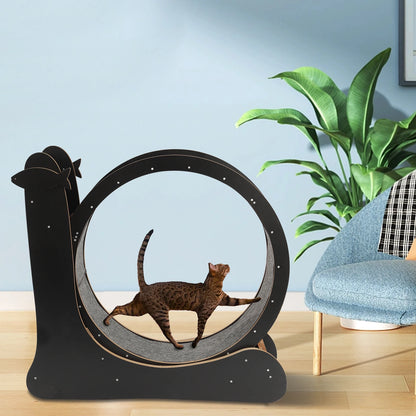 110*34*102cm Cat Exercise Wheel Large Cat Treadmill with Carpeted Runway Cat Sport Toy Fitness Weight Loss Device for Cats
