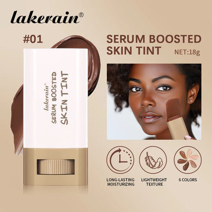 2pcs/set Skin Tint Foundation Stick Serum Boosted Smooth Plumper High Coverage Travel Bronze Concealer Long Lasting Makeup
