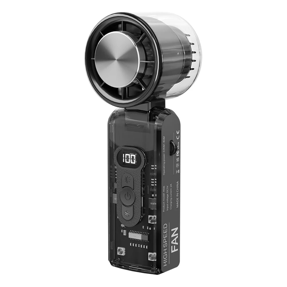 APWIKOGER High Speed Turbo Foldable Personal Cooling Fan With LED