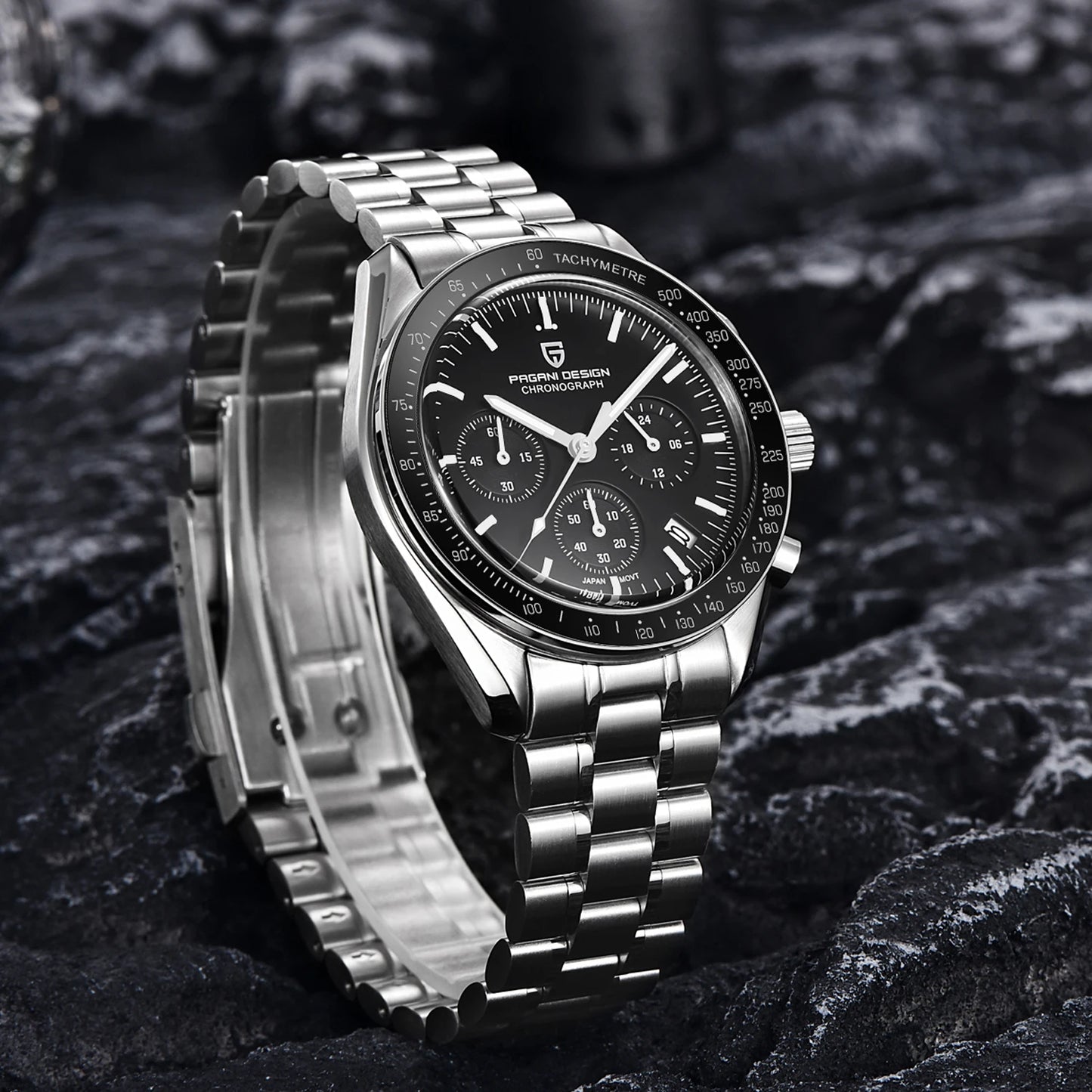 PAGANI DESIGN V5 Moon Men's Watch Chronograph Quartz Stainless Steel