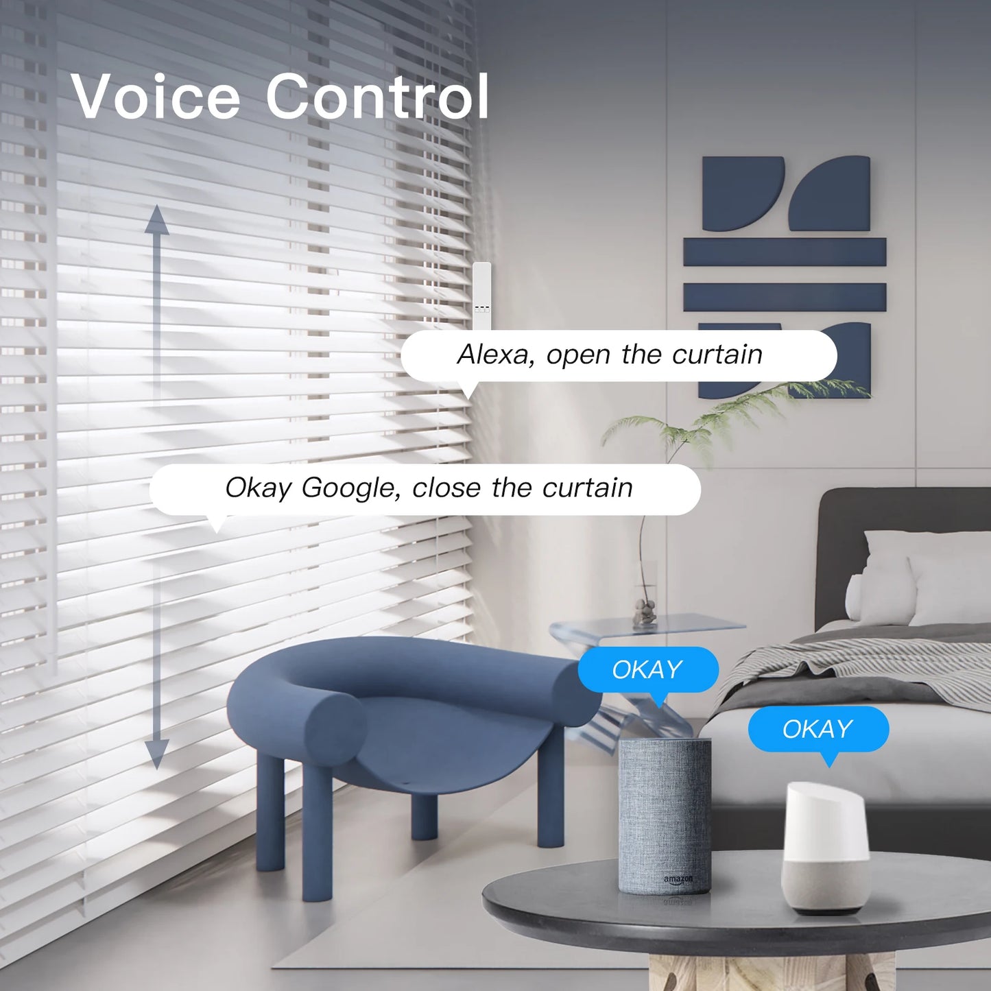 MOES Tuya WiFi Electric Curtain Motor With Remote Alexa