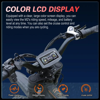 BAOLUJIE Moto Electric Bicycle Peak 1500/3000/5000W  48V/52V/60V Battery 35-45MPH Electric Bike E-Bike Adult Electric Motorcycle