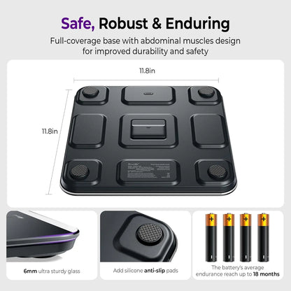 Digital Bathroom Scale With Large LED Display 450 Lb Capacity