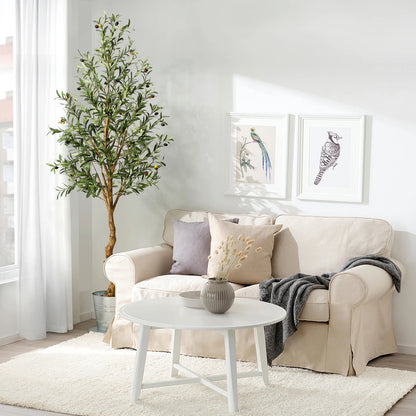 1Pc/2Pcs Artificial Olive Tree 4ft / 5ft / 6ft, Large Artificial Plants Fake Plastic Plants in Pot for Home Bedroom Decor