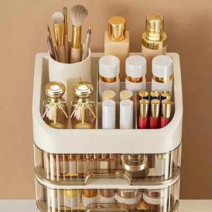 3-5 Layers Multi-Purpose Drawer Storage Cabinet, Dresser With Drawer Cosmetic Storage Box - Spacious Storage Space, Can Store Skin Care Products, Brushes, Eye Shadow, Lotion, Lipstick, Nail Polish - Very Suitable For Dresser,