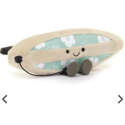 Summer Series Plush Surfboard Doll With Coral Goggles For Cats