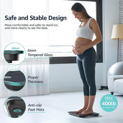 Digital Body Composition Scale With App Sync 400lb Capacity