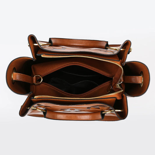 Bucket Bag PU Leather Embossed Handbag Large Capacity Crossbody Bag Vintage Tote Bag for Women Work Shopping Travel