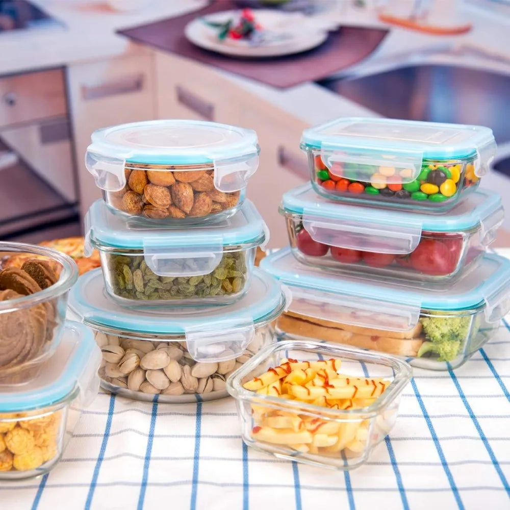 Glass Meal Prep Containers With Lids BPA Free Storage