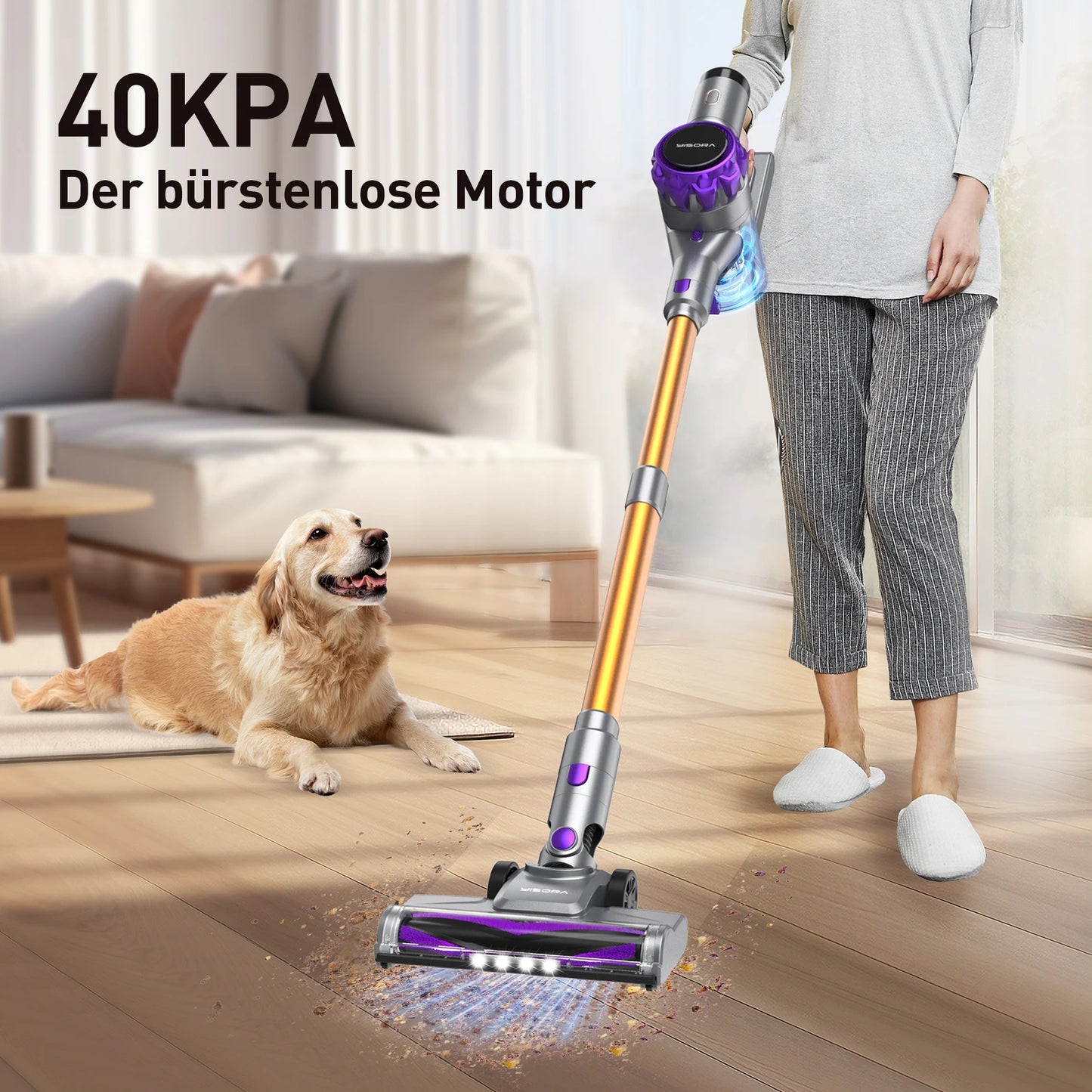 Inse YISORA Cordless Vacuum Cleaner 40Kpa 55Min Runtime