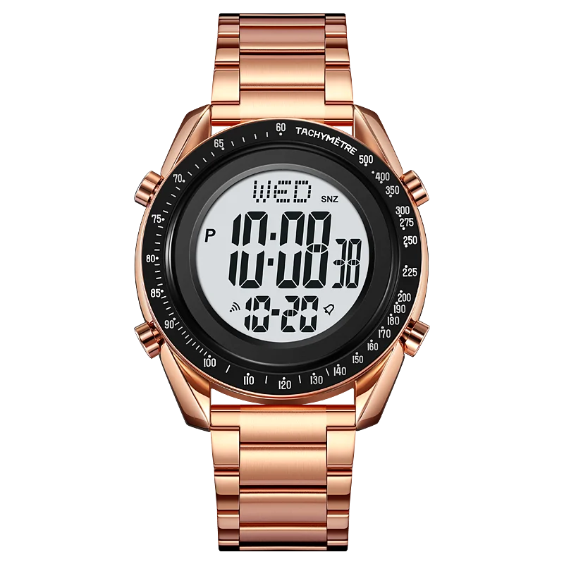 SKMEI Fashion Men's Digital Watch Male Waterproof Watches For Men Luxury Stainless Steel Strap Calendar Electronic Wristwatch