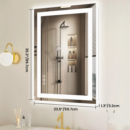 JHK LED Vanity Mirror Memory Function Front and Backlit