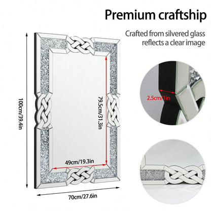 Hign-concerned Sparkling Crystal Crush Diamond Wall Mirror