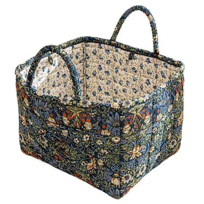 Boho Fabric Storage Basket Large Capacity Quilted Laundry Hampers Collapsible Dirty Clothes Underwear Sorting Laundry Baskets