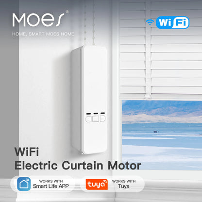 MOES Tuya WiFi Electric Curtain Motor With Remote Alexa