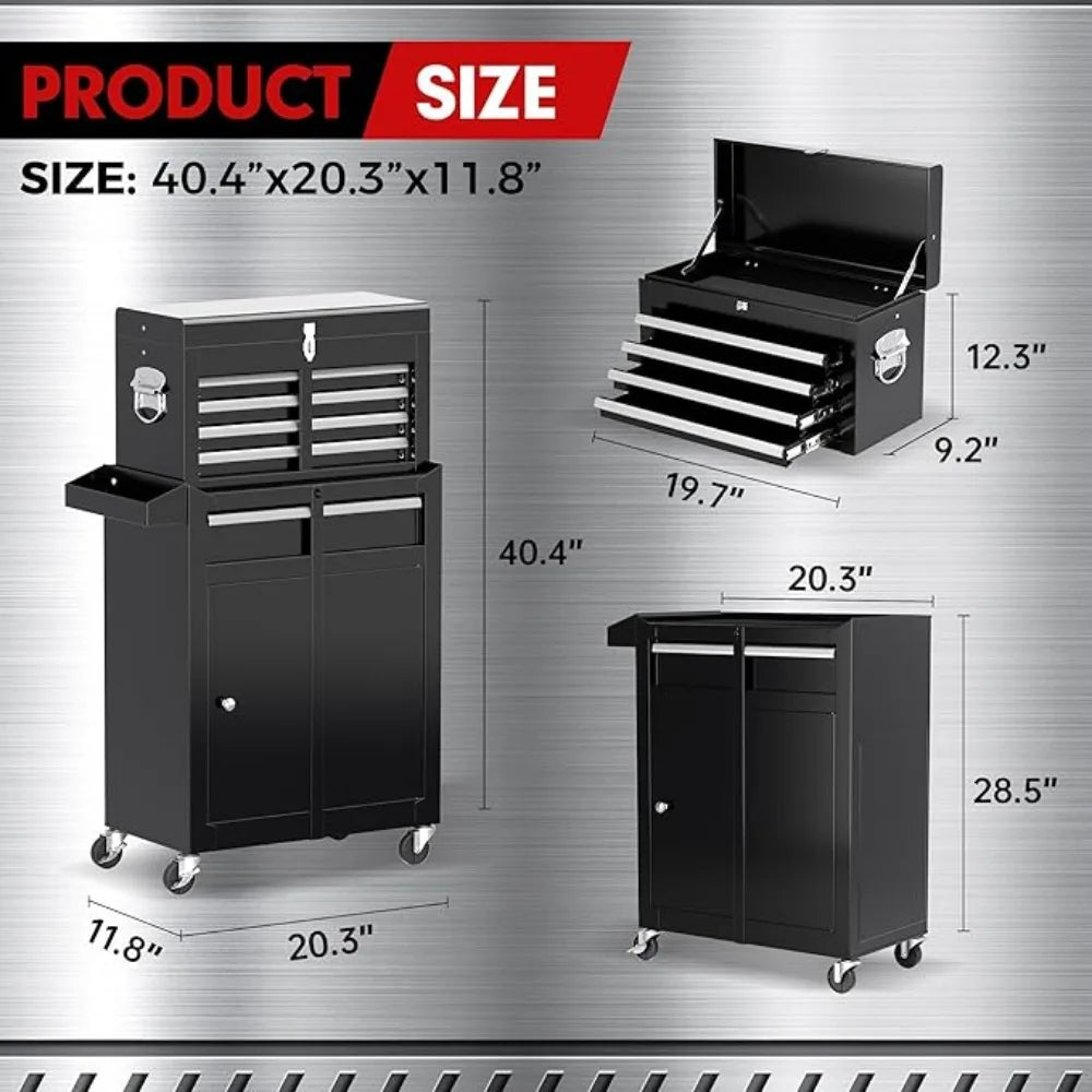 Heavy Duty Steel Tool Chest With Detachable Top Box