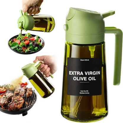 DUTRIEUX Glass Olive Oil Dispenser And Spray Bottle 2 In 1