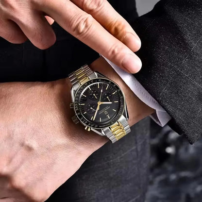 Pagani Design Moon Quartz Wristwatch For Men Stainless Steel Band