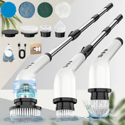 JIZHOUH Electric Cleaning Brush With 7 Heads Cordless Scrubber