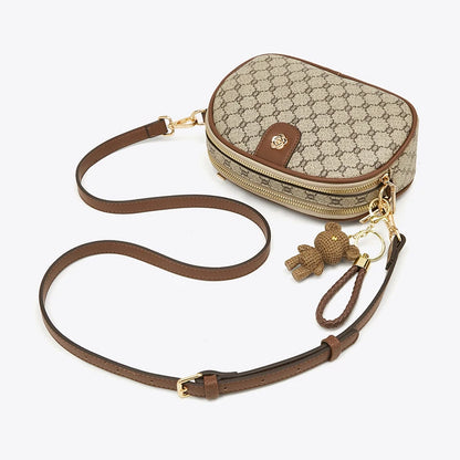 FOXER Womens PVC Leather Crossbody Shoulder Bag With Pockets