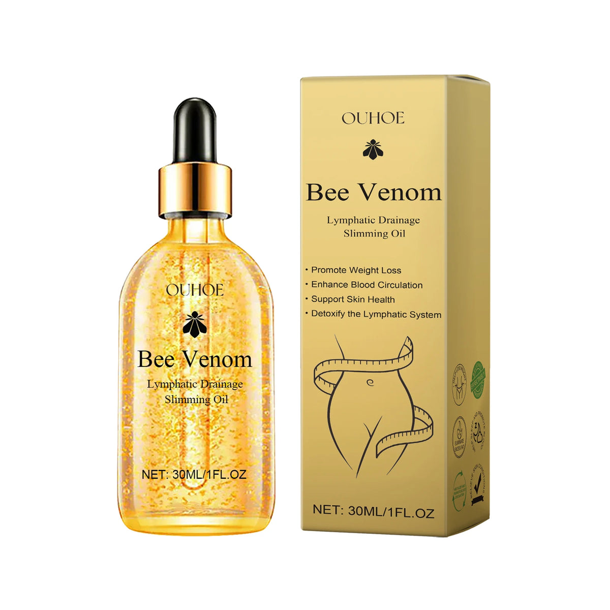OUHOE Bee Venom Slimming Oil For Lymphatic Drainage And Firming