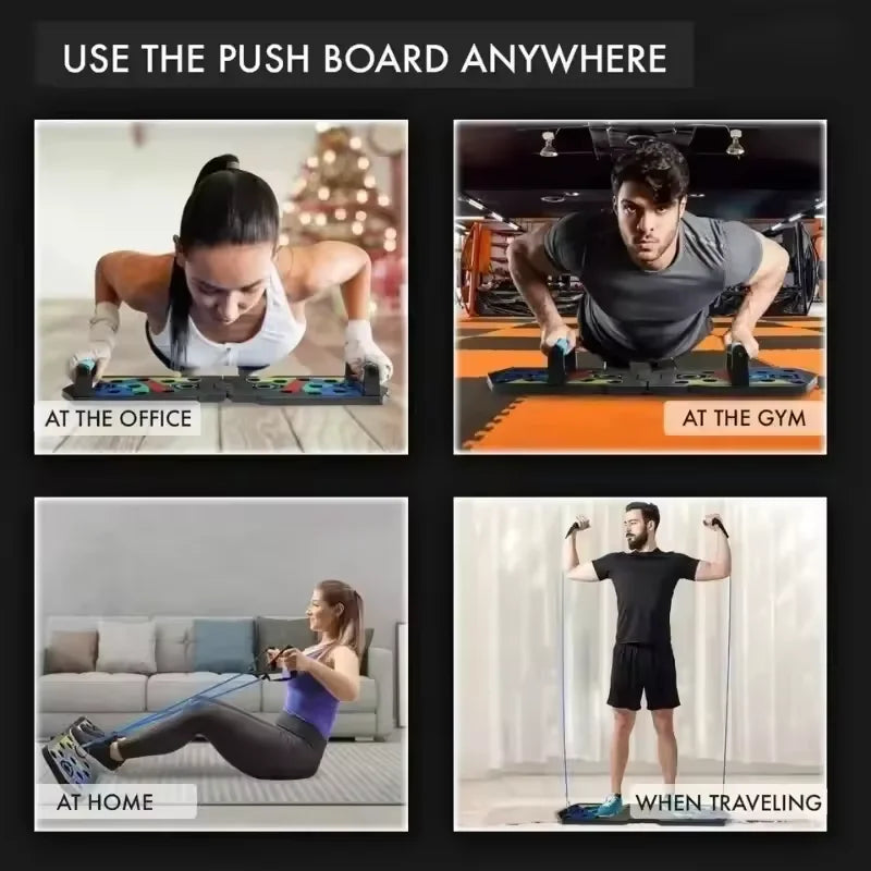 Portable Multifunctional Push Up Board Set With Handles For Training