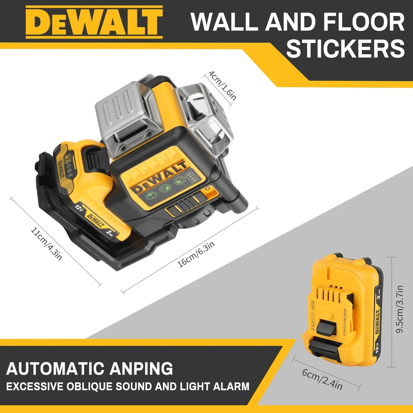 DeWalt DW089LG 360 Degree Laser Level 12V Battery Pack